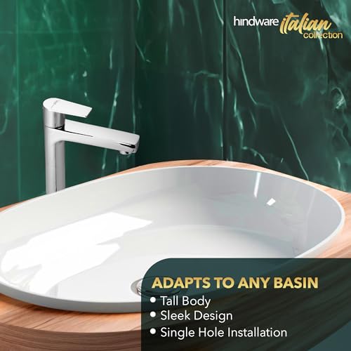 Hindware F360002CP Element Wash Basin Tap for Bathroom | Pillar Tap - Tall | Cold Only | Brass with Chrome Finish - Image 5