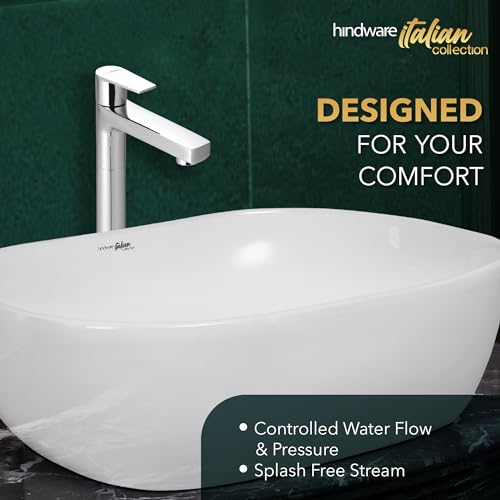 Hindware F360002CP Element Wash Basin Tap for Bathroom | Pillar Tap - Tall | Cold Only | Brass with Chrome Finish - Image 3
