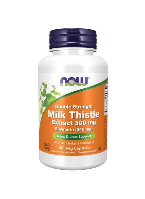 Supplements, Silymarin Milk Thistle Extract 300 mg with Artichoke and Dandelion, Double Strength, Supports Liver Function*, 100 Veg Capsules