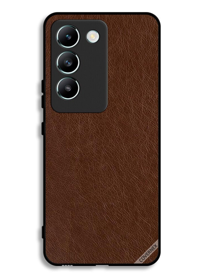 Covernex غطاء حماية جلدي بنمط هندسي لهاتف Vivo V30 Lite 4G - Image 1