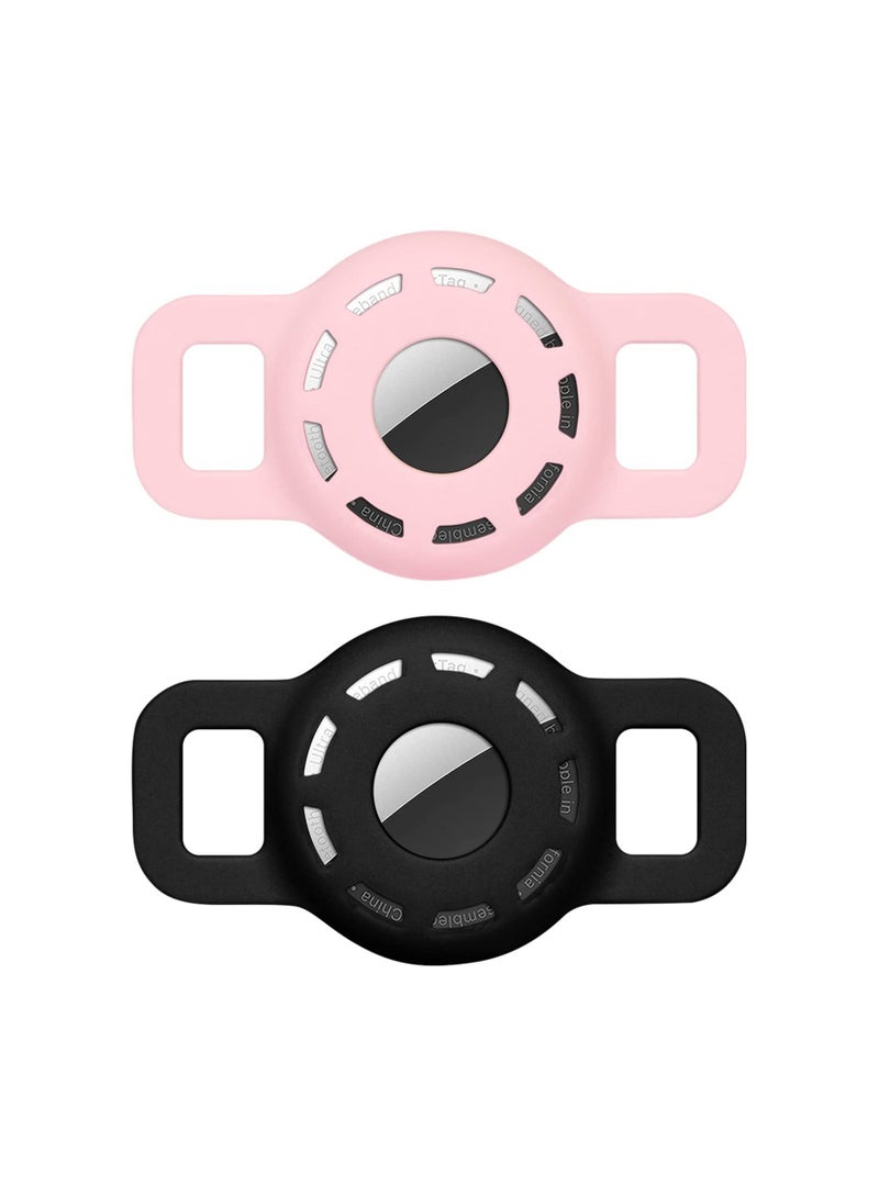 SYOSI 2 Pack Case for Airtag 2021, for Airtag Dog Collar Holder, for Airtag Cat Collar Case with Anti-Lost Design for Cat Dog Collars Small Pet Puppy Loop & Backpack Bag Straps  - Image 1