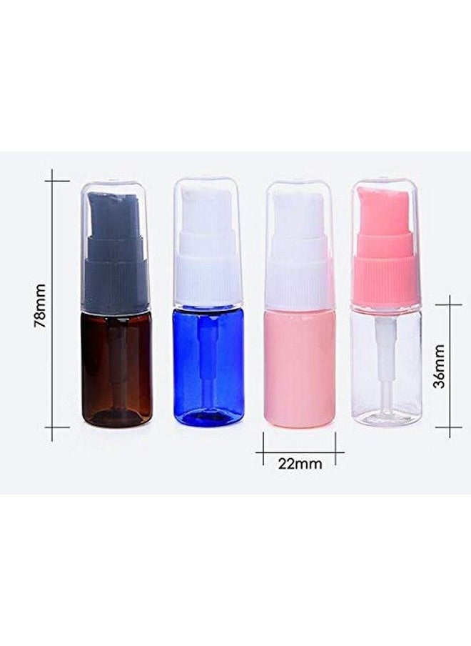 Happyupcity 12Pcs 10Ml 0.3Oz Brown Empty Plastic Lotion Pump Bottle With Transparent Cap Sample Jar Refillable Portable Durable Cosmetic Container Shampoo Emulsion Holder For Vacation Travel Daily Life  - Image 3