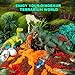 RONSTONE Dinosaur Terrarium Kit for Boys Dinosaur Toys for Kids DIY Your Own Light Up Terrarium Kit World Christmas Birthday Dinosaur Gifts for Boys and Kids 57 - Image 4