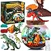 RONSTONE Dinosaur Terrarium Kit for Boys Dinosaur Toys for Kids DIY Your Own Light Up Terrarium Kit World Christmas Birthday Dinosaur Gifts for Boys and Kids 57 - Image 2