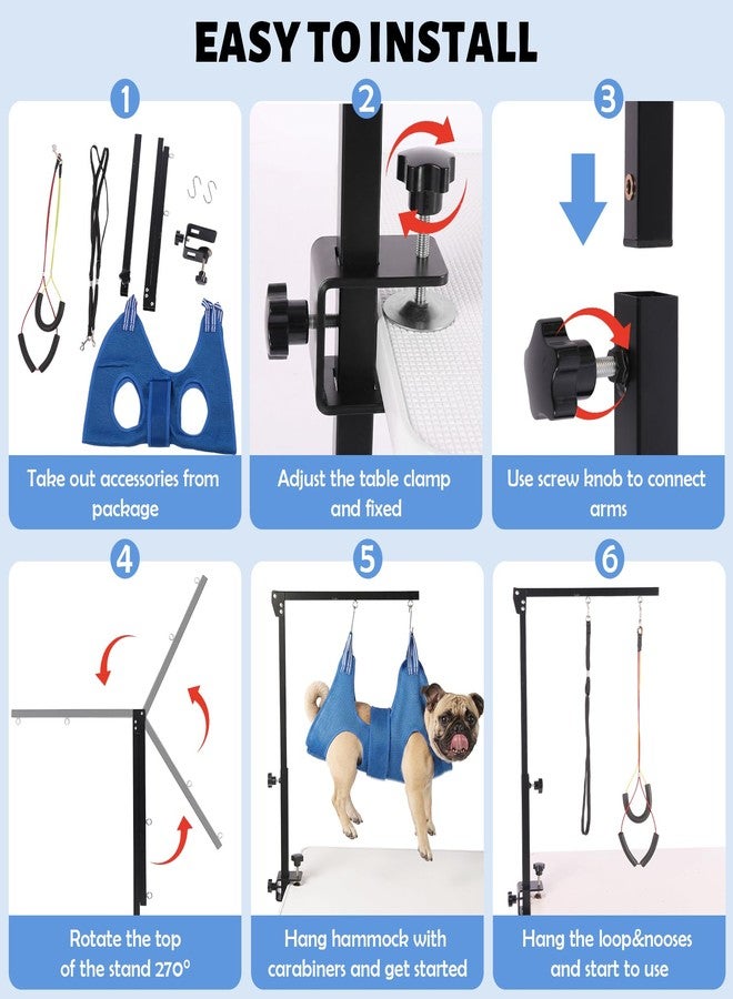 YYinno Dog Grooming Arm with Clamp Hammock/Back Buckle/Carrying Case - Image 5