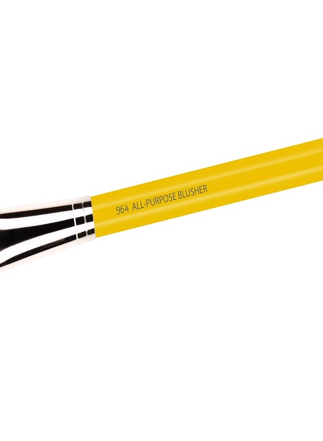 Bdellium Tools فرشاة مكياج احترافية من بدليوم - سلسلة الاستوديو 964 - بلشر متعدد الاستخدامات - مع مزيج من الألياف الاصطناعية الناعمة والطبيعية، لتطبيق بلشر دقيق (أصفر، 1 قطعة) - Image 4
