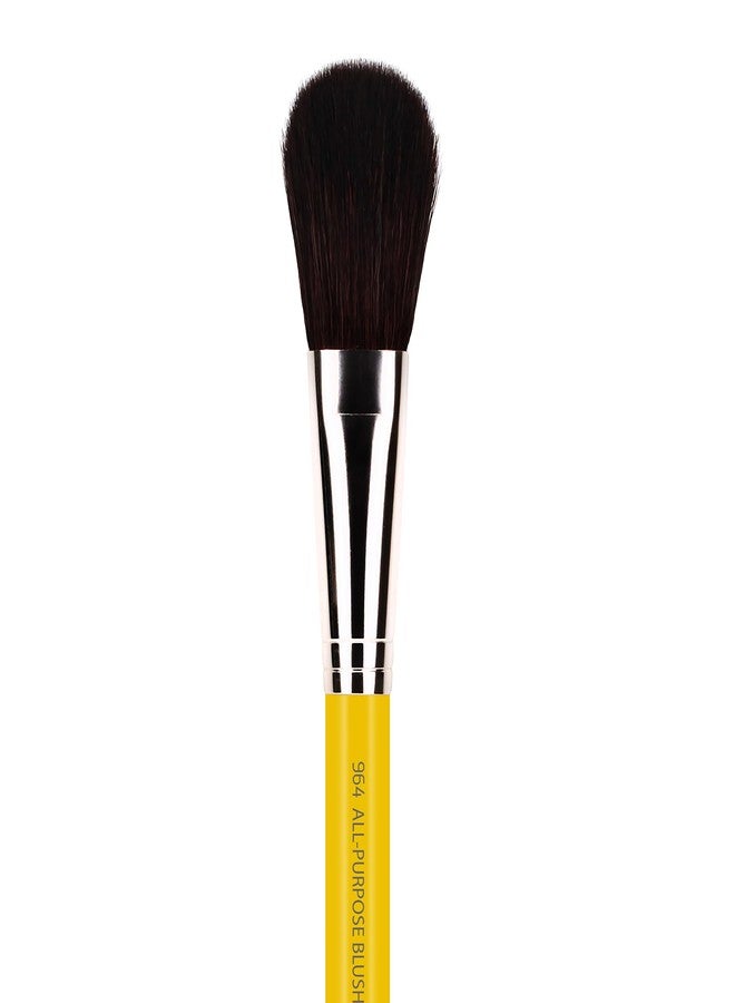 Bdellium Tools فرشاة مكياج احترافية من بدليوم - سلسلة الاستوديو 964 - بلشر متعدد الاستخدامات - مع مزيج من الألياف الاصطناعية الناعمة والطبيعية، لتطبيق بلشر دقيق (أصفر، 1 قطعة) - Image 2