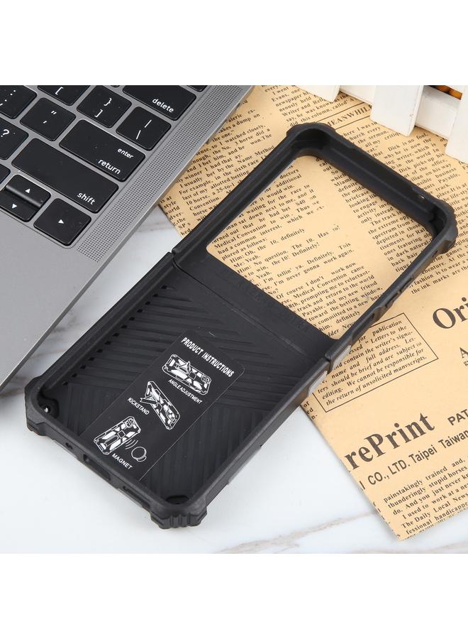 اس-توب جراب لهاتف Motorola Razr 40 Ultra Camouflage Armor Kickstand TPU + PC جراب مغناطيسي للهاتف - Image 3