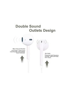 iends Ie Hs272 In Ear Stereo Wired Earphone With Mic White Regular  - Image 2