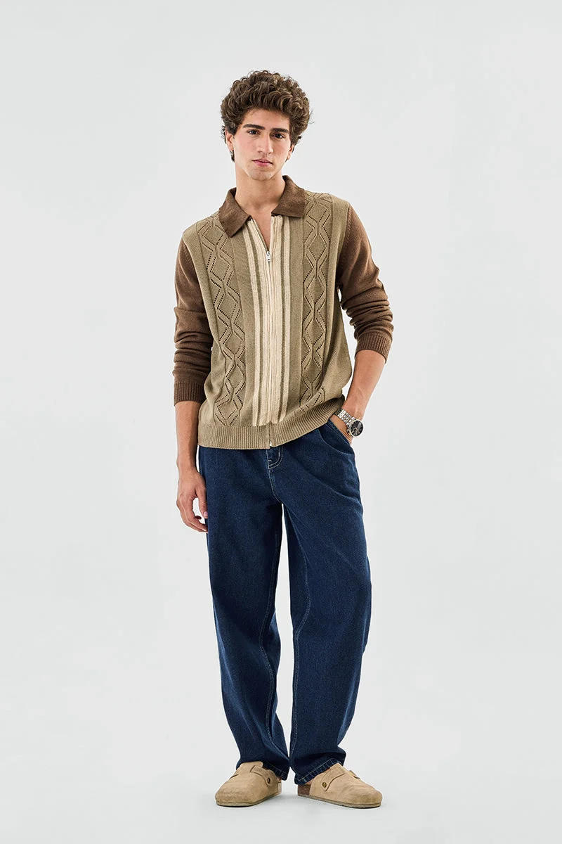 SNITCH Luxe Knitted Zipper Sweater