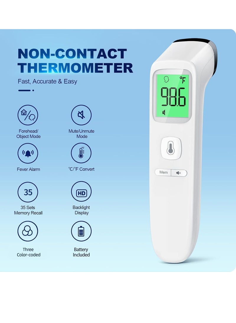 Thermometer for Adults and Kids, Accurate Digital Baby Thermometer, FSA HSA Eligible, Fever Alarm  Silent Mode, 2 in 1 Forehead - Image 2
