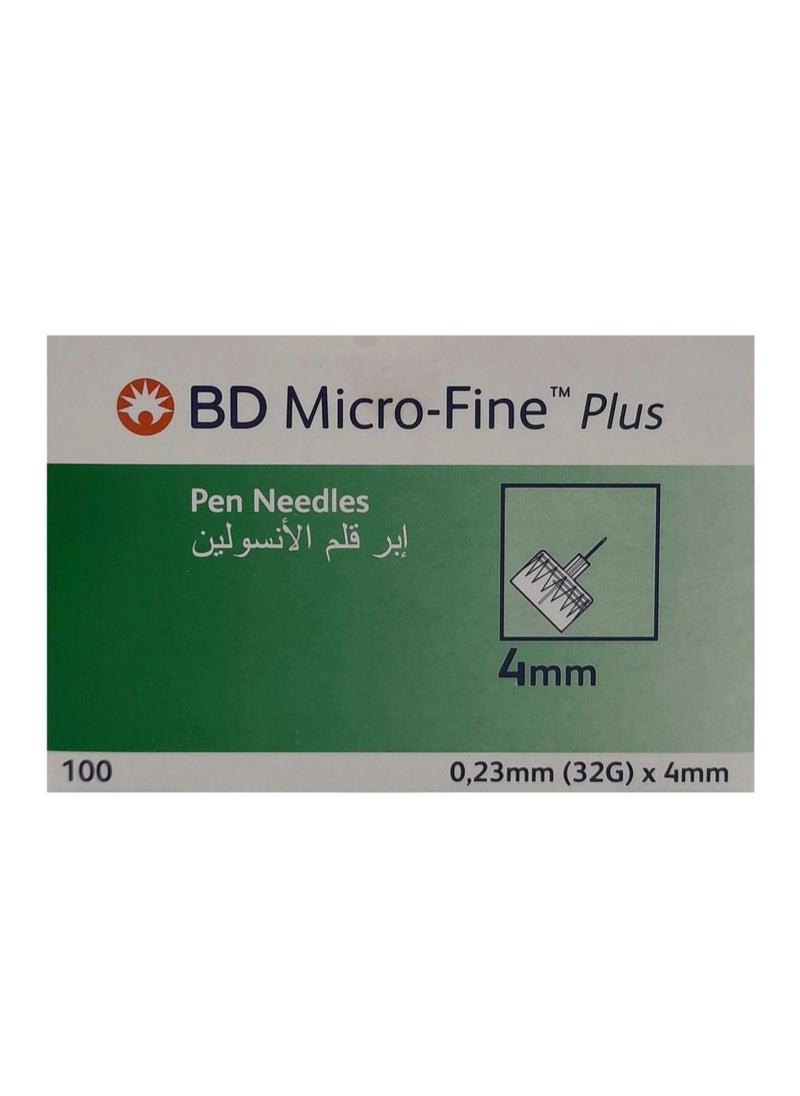 BD - Bd Micro-Fine Plus Pen Needles 0.23 mm (32G) X 4mm / 0.23 MM (32G) X 4MM 100'S - Image 1