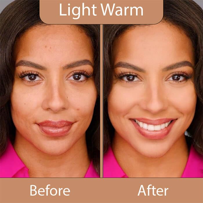 LUMINESS Airbrush Spray Silk Foundation Starter Kit - Light Warm - Foundation, Primer & Dual-Sided Angled Buffing Brush - Medium, Buildable Coverage, Anti-Aging Formula Hydrates & Moisturizes - Image 3