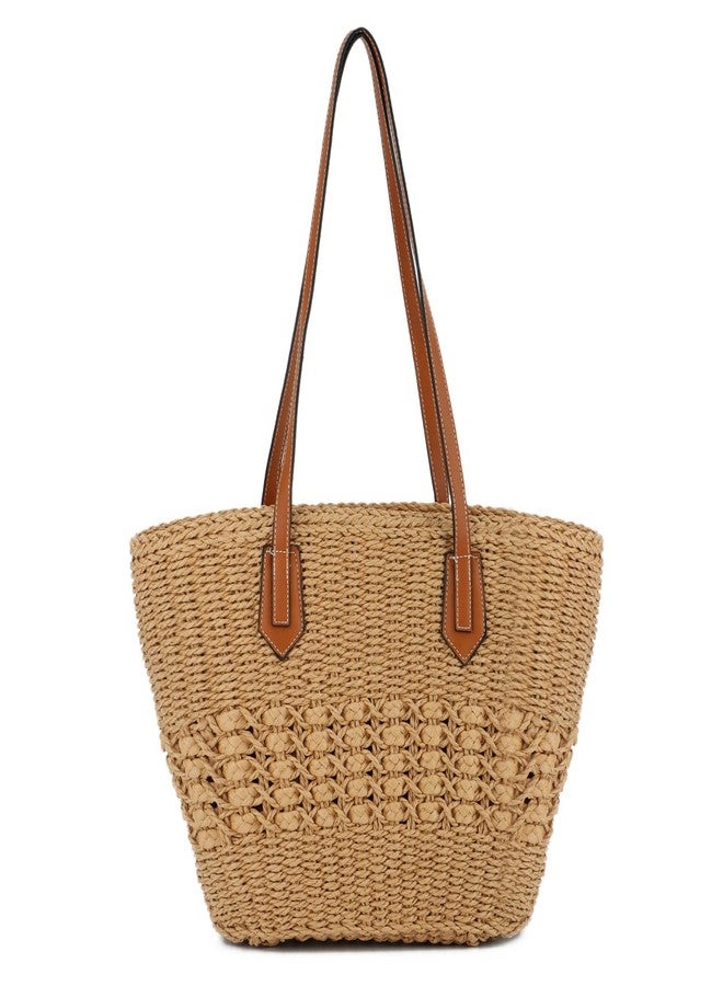 KUANG! Women's Straw Hobo Bag Large Handwoven Rattan Bag Woven Straw Purse Summer Beach Tote Bag - Image 1