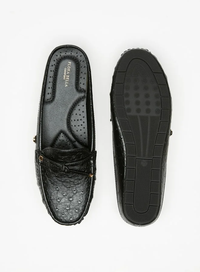 فلورا بيلا من شو إكسبرس Women's Textured Slip-On Mules With Knot Accent