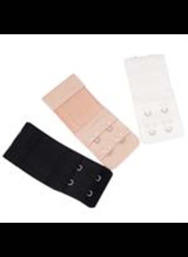 ITALO Women Polyester Bra Extender 2-Hook -2Eye,Give Life to Your Old Lovely bra's Use Bra Extenders One size Fits all,Pack of 3 Size- Free (White, Black, Nude) - Image 3