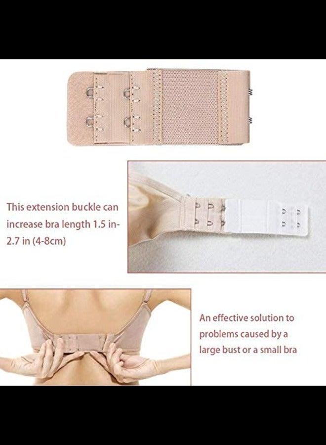 ITALO Women Polyester Bra Extender 2-Hook -2Eye,Give Life to Your Old Lovely bra's Use Bra Extenders One size Fits all,Pack of 3 Size- Free (White, Black, Nude) - Image 5