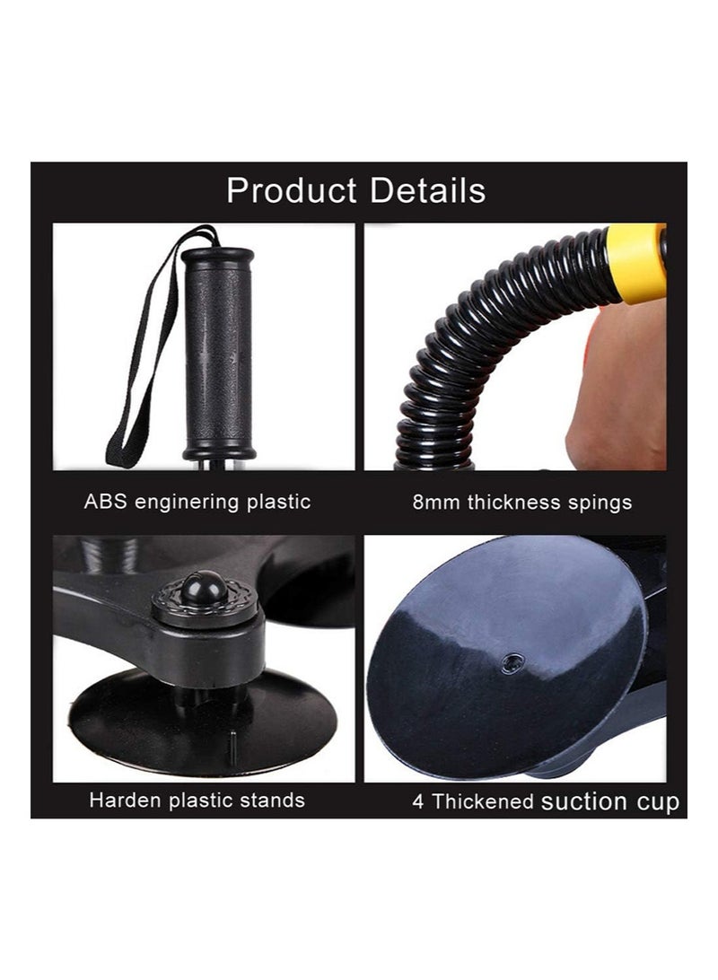 ايكانبو جهاز تدريب مصارعة الذراع، جهاز تمرين مصارعة الذراع باور تويستر مثبت، قضيب زنبركي مقاوم لعضلات الذراع والساعدين والكتفين وتدريب قوة الساعد، مطور العضلات (أسود، 35-40 رطل) - Image 4