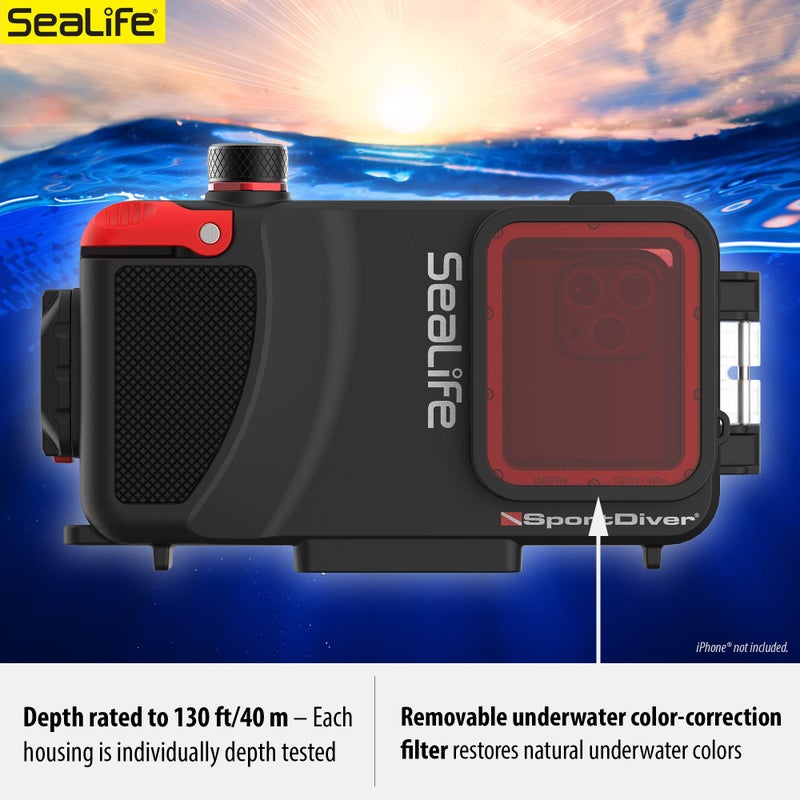 SeaLife Underwater Smartphone Scuba Case & Sea Dragon 2500 Lumen Light, Waterproof Photography, Access Camera Controls, Leak Alarms, Fits Most Phones - Image 5