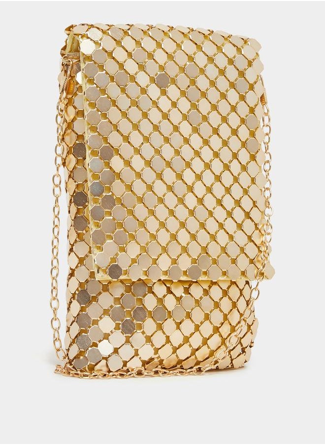 Styli Embellished Mini Bag with Chain Strap  - Image 1