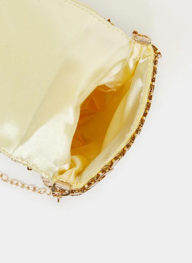 Styli Embellished Mini Bag with Chain Strap