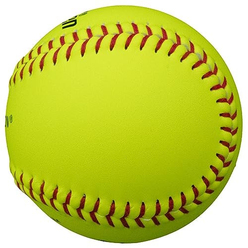 Baden Perfection Game Fastpitch Softballs | NFHS Approved 12" Ball | Yellow Pro Leather Softballs for Fastpitch Play | One Dozen - Image 4