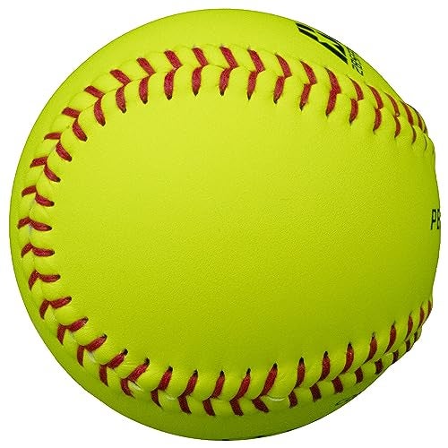 Baden Perfection Game Fastpitch Softballs | NFHS Approved 12" Ball | Yellow Pro Leather Softballs for Fastpitch Play | One Dozen - Image 5