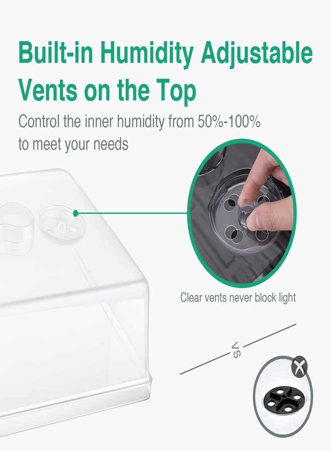 وليجيت [بلاستيك سميك] مجموعة من 5 صواني قوية لإنبات البذور مع قبة رطوبة مقاس 5 بوصات لبدء إنبات البذور، وتكاثر الشتلات، ونمو النباتات، تتسع لـ 240 خلية إجمالاً - Image 4