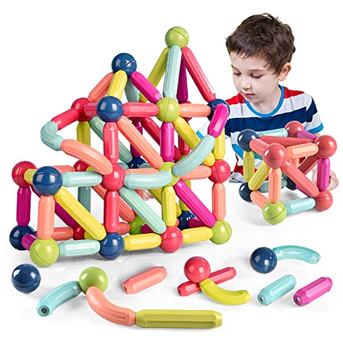 Jofarstep Magnetic Balls and Rods Set Magnet Building Set Magnetic Balls and Sticks Featuring Safe ExtraStrong Montessori Toys STEM Stacking Toys for Boys Girls 3 42 PCS - Image 1
