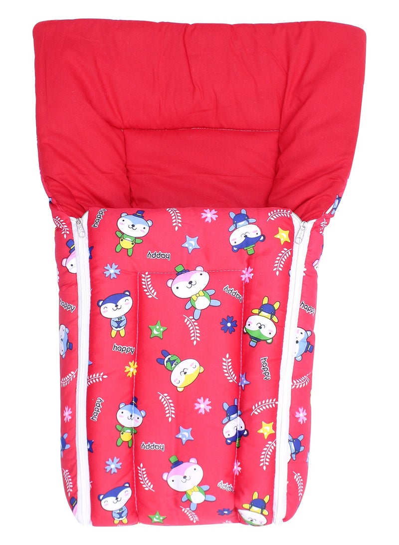 Superminis Multicolor Nursery Print Cotton Baby Sleeping Bag Bedding Set, Foldabale Mattress, for Newborn to Toddlers - Image 2
