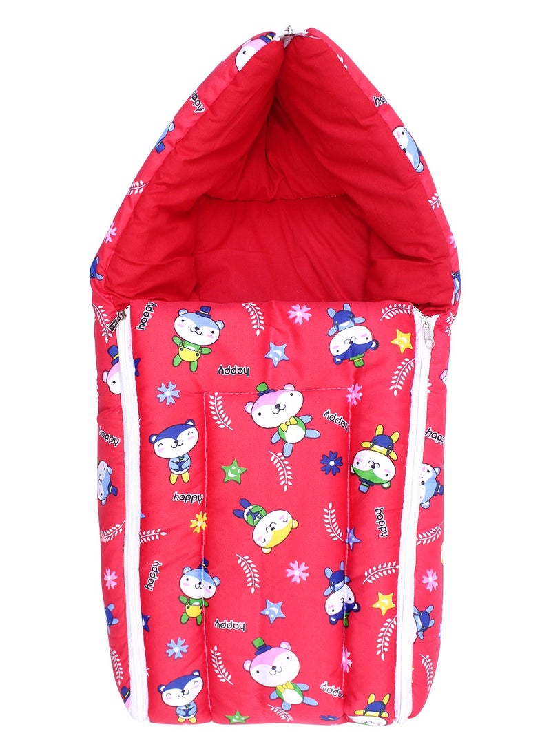 Superminis Multicolor Nursery Print Cotton Baby Sleeping Bag Bedding Set, Foldabale Mattress, for Newborn to Toddlers - Image 3