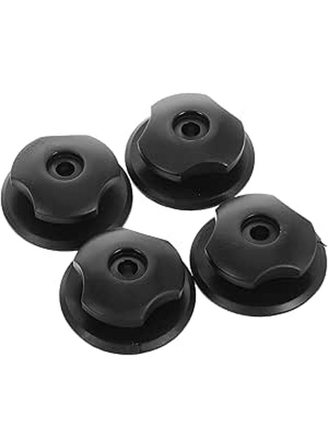 4 Set Heavy Duty Car Trunk Cargo Net Hooks Mounting Brackets Black - Image 1