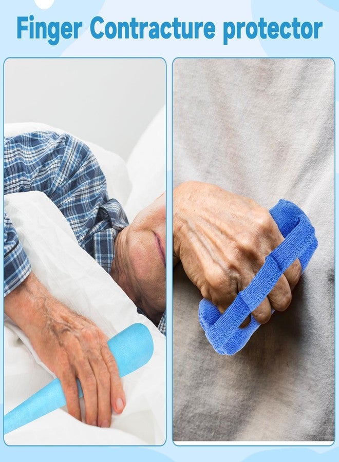 Meokro 6 pcs Palm Protector for Hand Hand Contracture Cushion Fluff Finger Contracture Cushion with Elastic Band & Finger Sepereter Prevent Hand Contracture for Parkinson Dementia Arthritis - Image 5