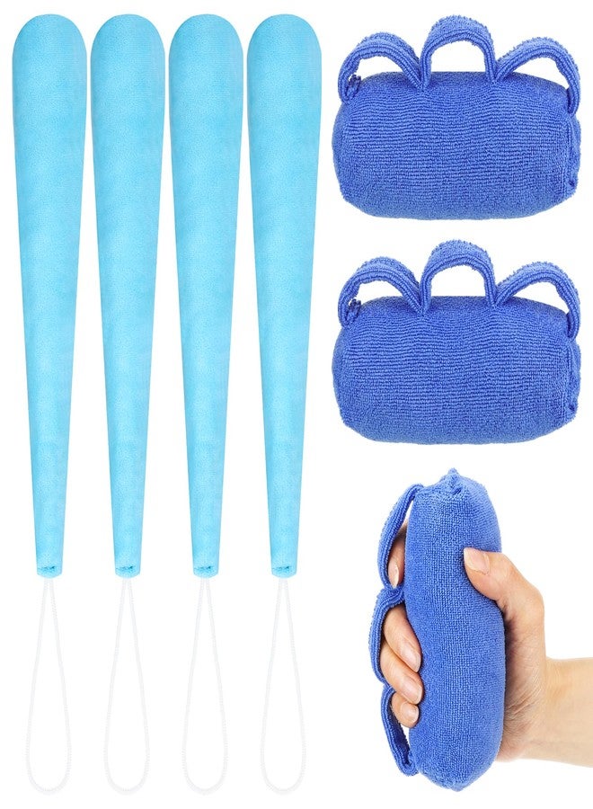 Meokro 6 pcs Palm Protector for Hand Hand Contracture Cushion Fluff Finger Contracture Cushion with Elastic Band & Finger Sepereter Prevent Hand Contracture for Parkinson Dementia Arthritis - Image 1