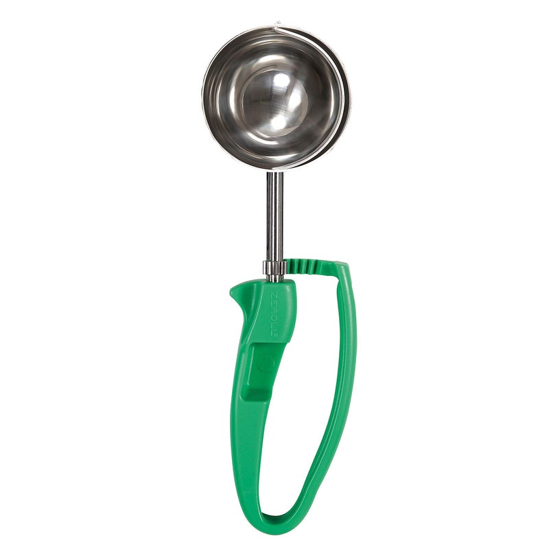 Zeroll 2012 Universal Standard Length EZ Disher Food Portion Control Scoop Designed for Right or Left Hand Use Dishwasher Safe NSF Approved 2 12Inch Green