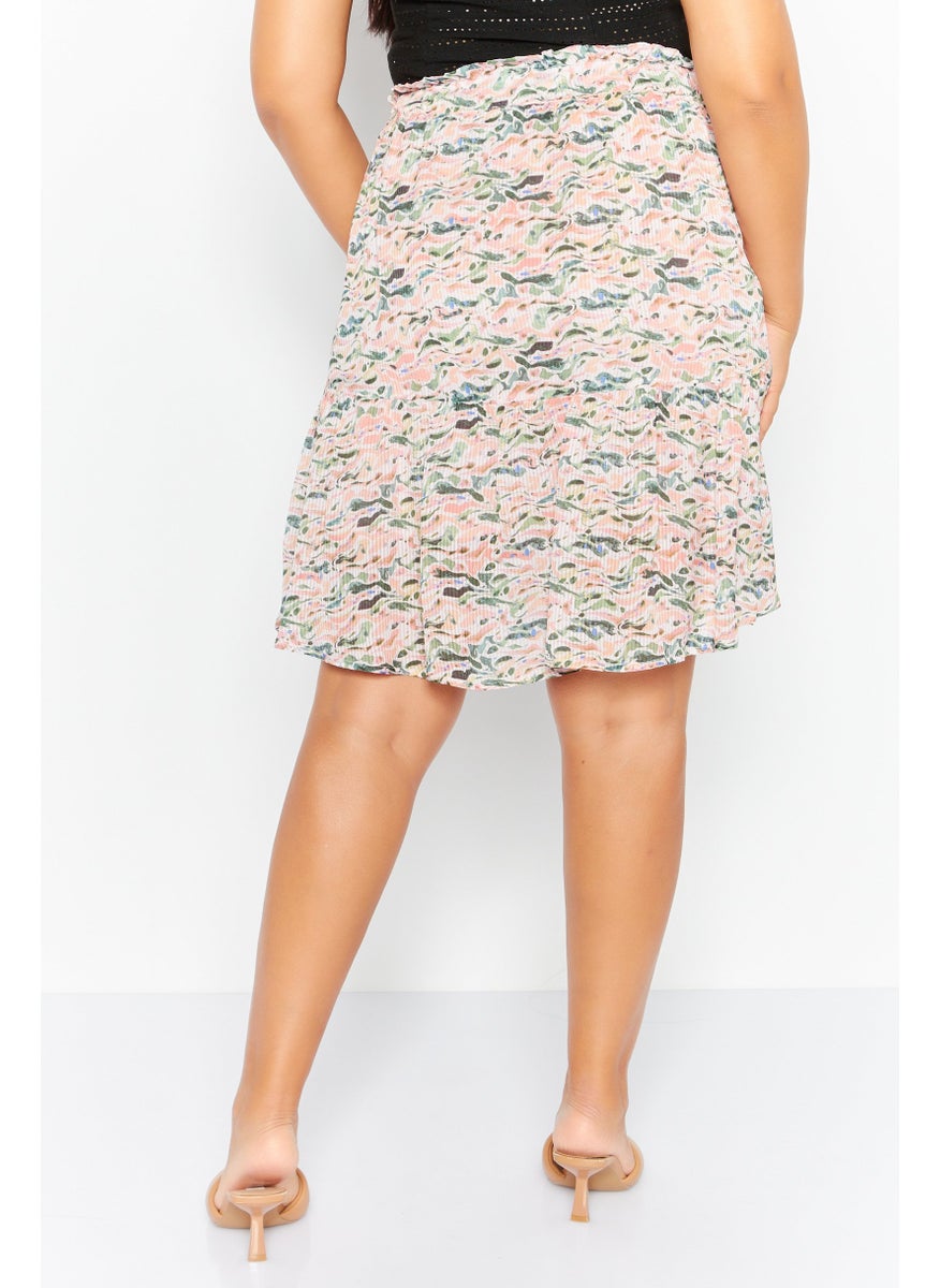 Scotch & Soda Women Allover Print Mini Skirt, Multicolor  - Image 4