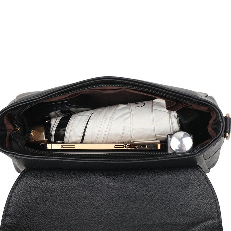 Genuine leather textured women''s bag fashion casual messenger bag mobile phone change key bag portable large capacity small backpack - Image 2