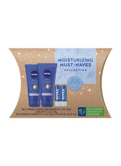 Nivea Moisturizing Musthaves Gift Set Nivea Hand Cream And Nivea Lip Balm Hand Cream And Lip Balm 4 Piece Gift Box