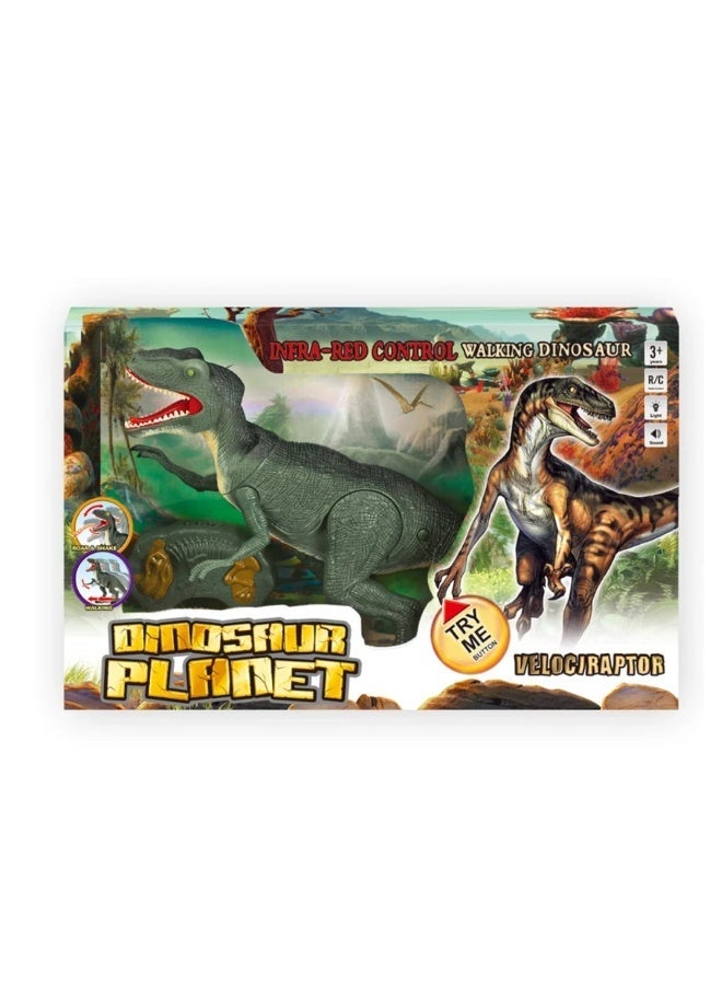 REZZOSS Dinosaur Toy for Kids Boys & Girls Remote Control – Dinosaur Planet Programmable Walking Velociraptor Robot | Realistic Roaring RC Dino with LED Lights | Educational Electronic Pet | Best Birthday Christmas Gift for 3-12 Year Olds | Green - Image 3