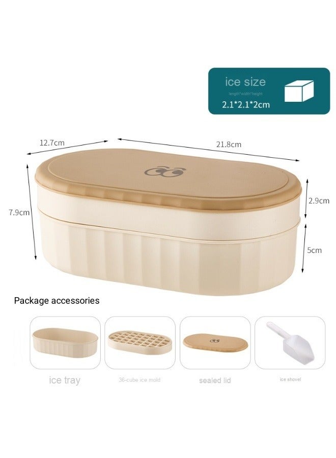 آنا قالب مكعبات الثلج بسعة كبيرة  مع غطاء من مادة آمنة للطعام - Image 1