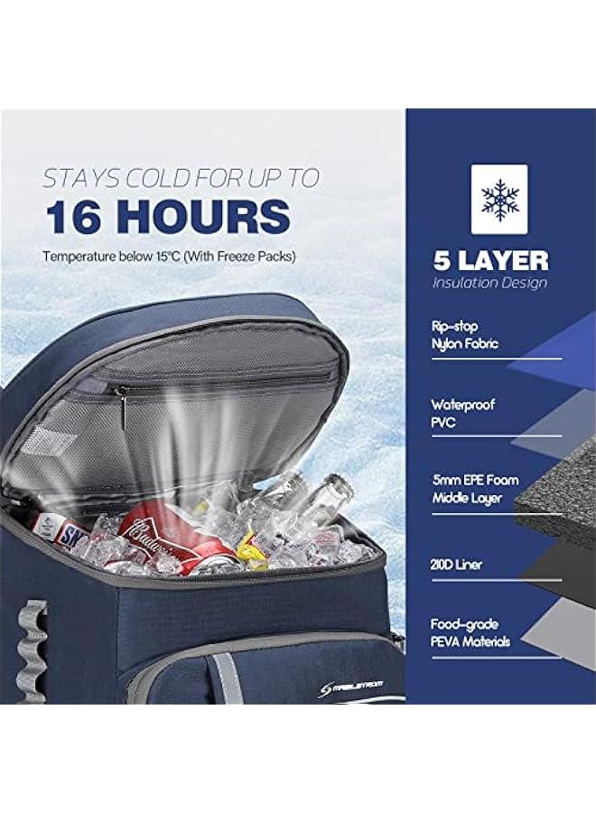 Arabest Cooler Backpack - 35/50 Can Insulated Soft Cooler Lunch Bag for Camping, Beach, Hiking & Shopping - Image 2
