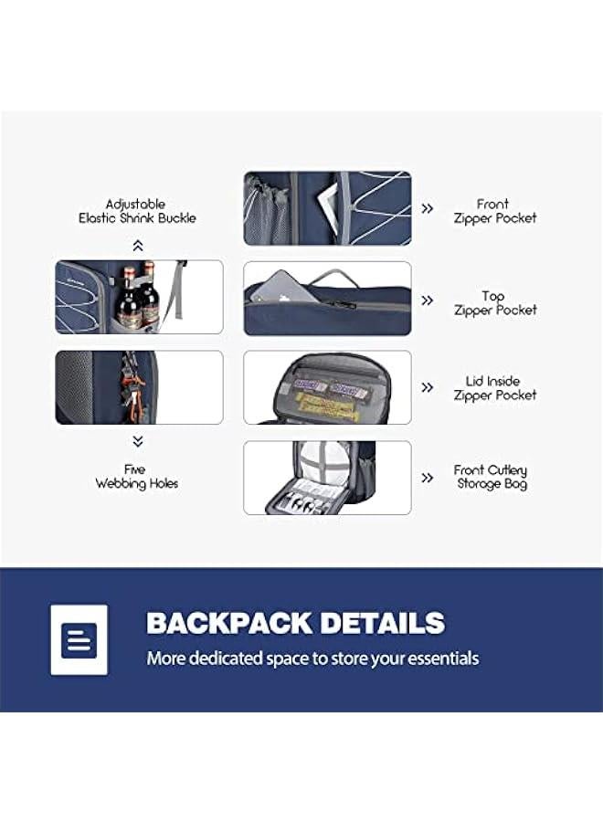 Arabest Cooler Backpack - 35/50 Can Insulated Soft Cooler Lunch Bag for Camping, Beach, Hiking & Shopping - Image 4