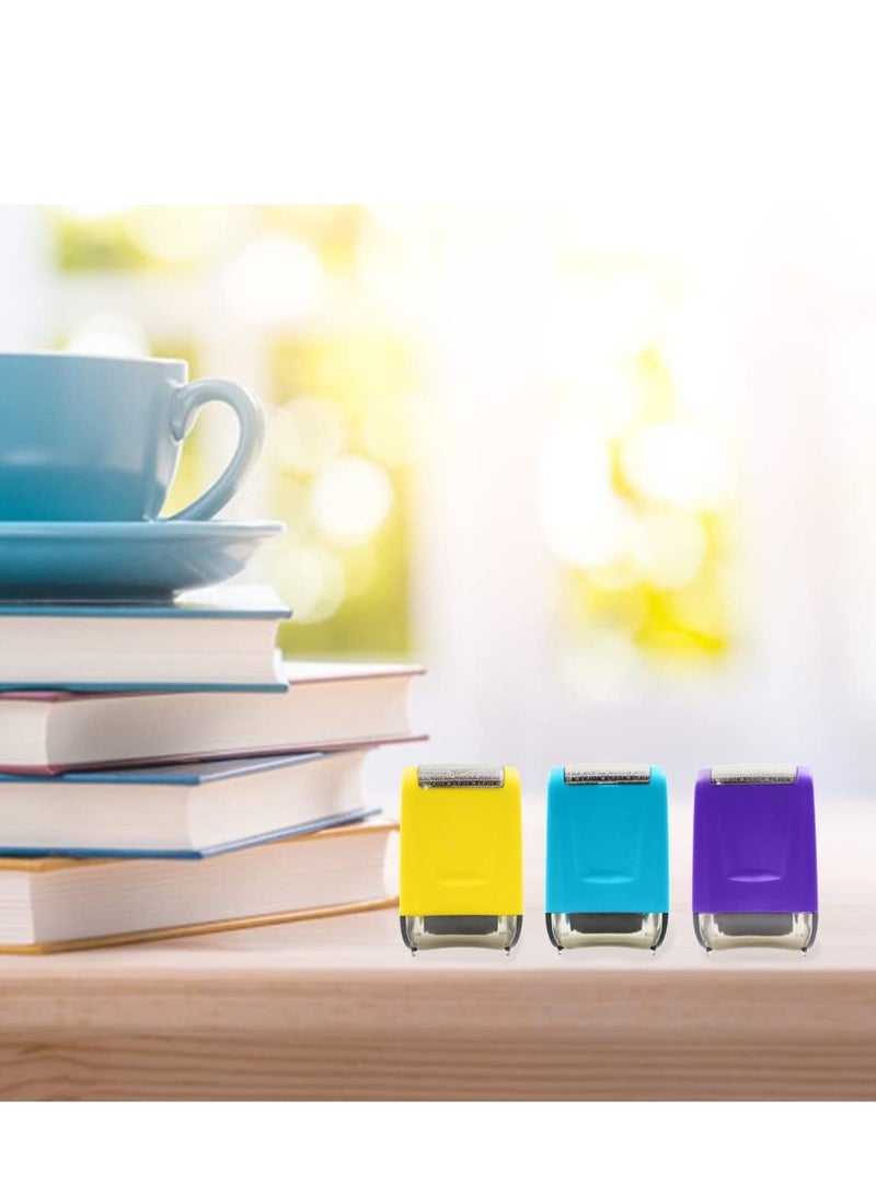 SYOSI Confidential Roller Stamp Set - 3 Pieces Identity Protection Stamps, Smudge-Free Rolling Type Garbled Seal for Information Privacy - Image 4