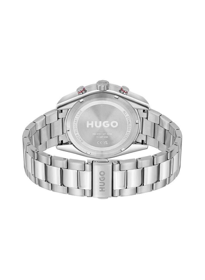 HUGO BOSS ساعة هوجو بوس للرجال بعقارب بيضاء وعلبة دائرية - 1530373  - Image 3