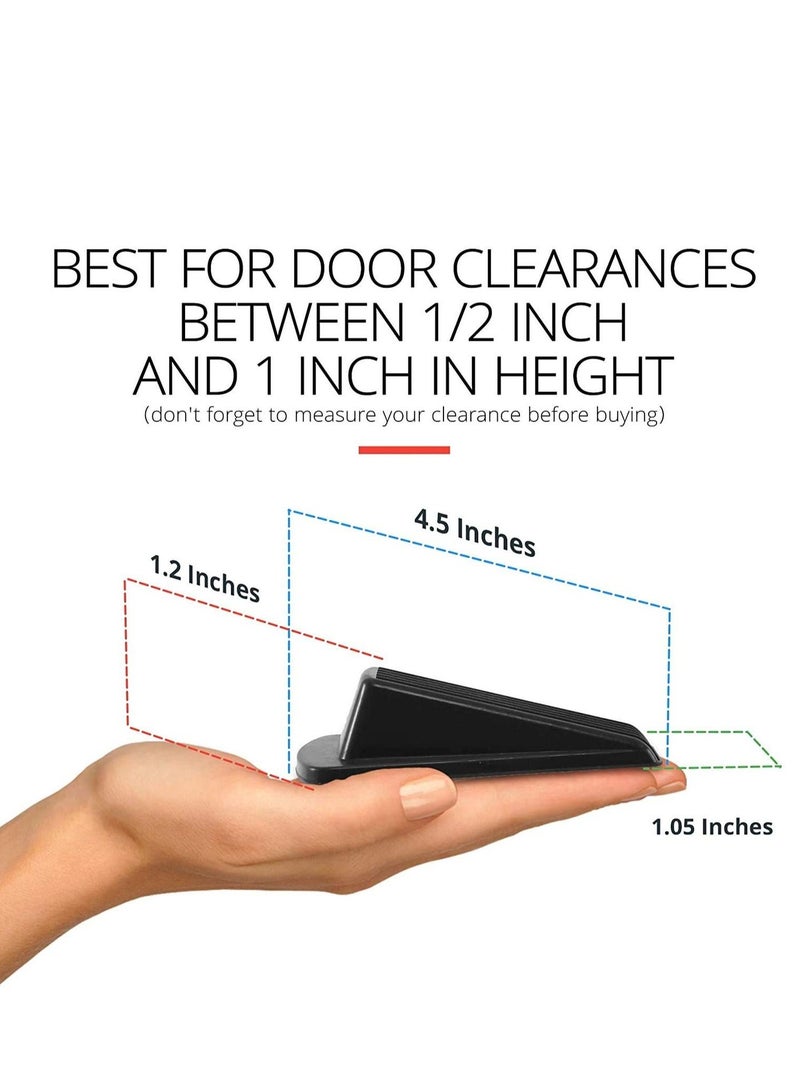 SYOSI Door Stopper Set Pack of 4 Large Door Stopper Wedge, Multi Surface Design, to Sliding or Marking Floors Blocker for Hotel, Home, or Office - Image 3