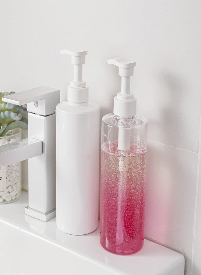 JiatuA Hand Soap Dispenser Plastic Pump Bottles with Waterproof Label for Bathroom Kitchen, Empty Refillable Liquid Container, 20 oz Clear 2 Pack - Image 2