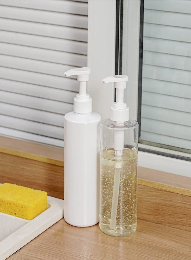 JiatuA Hand Soap Dispenser Plastic Pump Bottles with Waterproof Label for Bathroom Kitchen, Empty Refillable Liquid Container, 20 oz Clear 2 Pack - Image 3