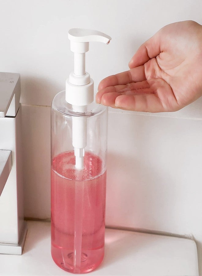 JiatuA Hand Soap Dispenser Plastic Pump Bottles with Waterproof Label for Bathroom Kitchen, Empty Refillable Liquid Container, 20 oz Clear 2 Pack - Image 5