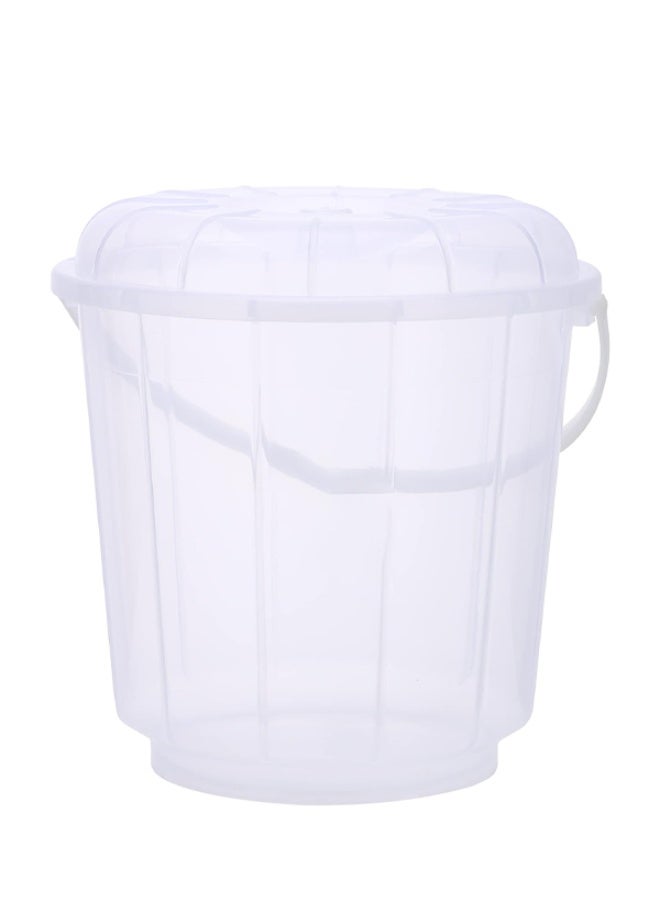 بيسبل دلو بلاستيك شفاف مع غطاء – سعة 22 لتر | حاوية تخزين متعددة الاستخدامات قوية التحمل للمنازل | موديل BB1911 - Image 1