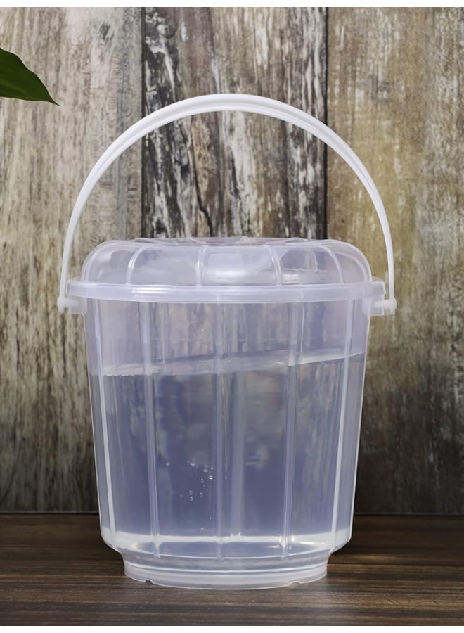 بيسبل دلو بلاستيك شفاف مع غطاء – سعة 22 لتر | حاوية تخزين متعددة الاستخدامات قوية التحمل للمنازل | موديل BB1911 - Image 2